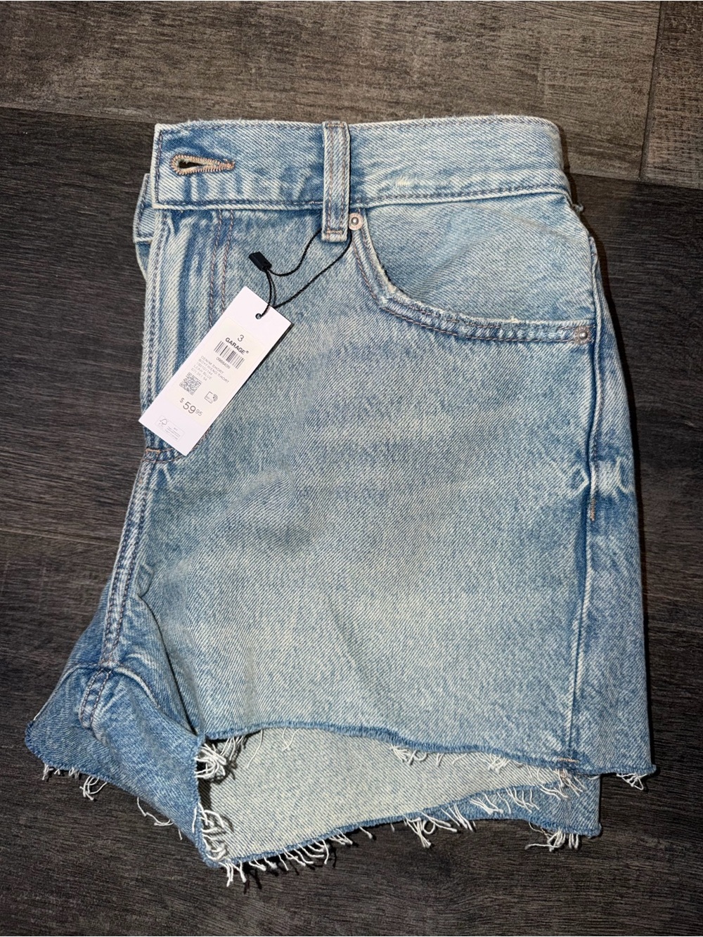 Garage Light Blue Denim Cutoff Shorts